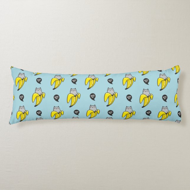 Cat in banana body cushion (Front)