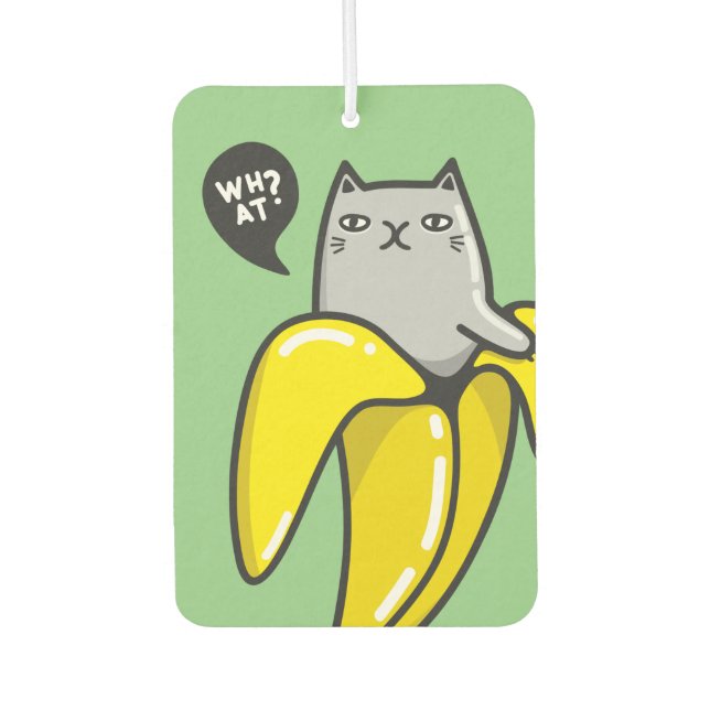 Cat in banana car air freshener (Front)