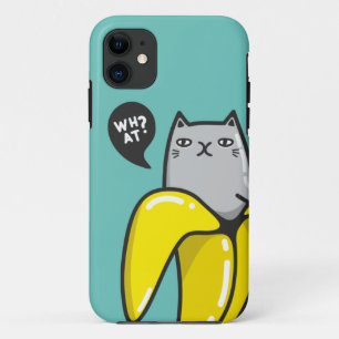 Cat in banana iPhone 11 case