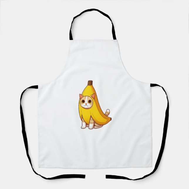 Cat in Banana Costume  Apron (Front)