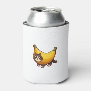 Cat in Banana Costume   Can Cooler