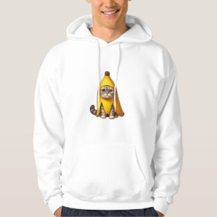 Cat in Banana Costume Hoodie
