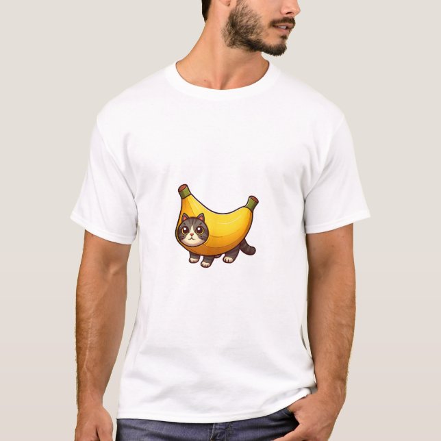 Cat in Banana Costume  T-Shirt (Front)