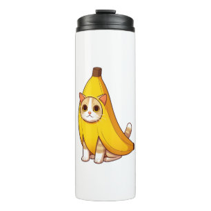 Cat in Banana Costume Thermal Tumbler