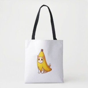 Cat in Banana Costume Tote Bag