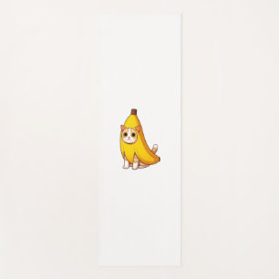 Cat in Banana Costume Yoga Mat