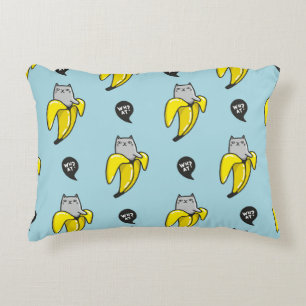 Cat in banana decorative cushion