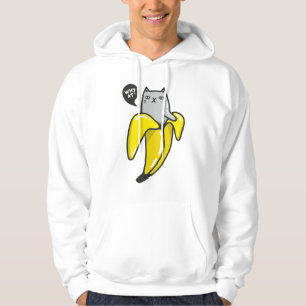 Cat in banana hoodie