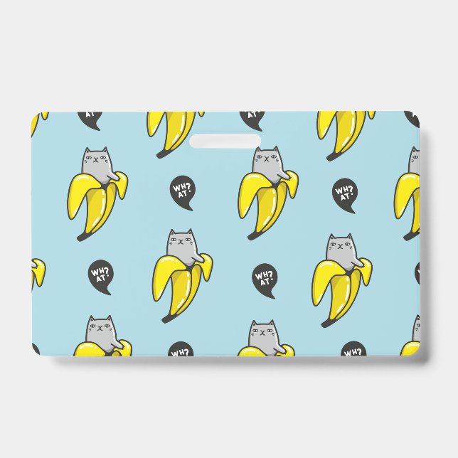 Cat in banana ID badge (Front)