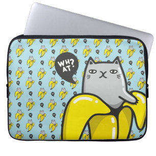 Cat in banana laptop sleeve