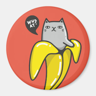 Cat in banana magnet
