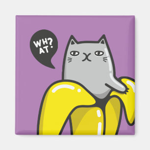 Cat in banana magnet