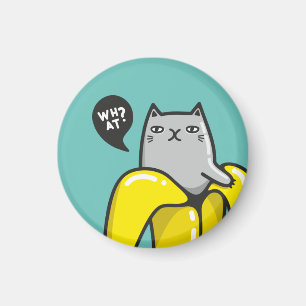 Cat in banana magnet