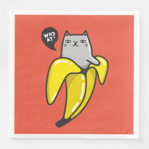 Cat in banana napkin