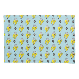 Cat in banana pillowcase