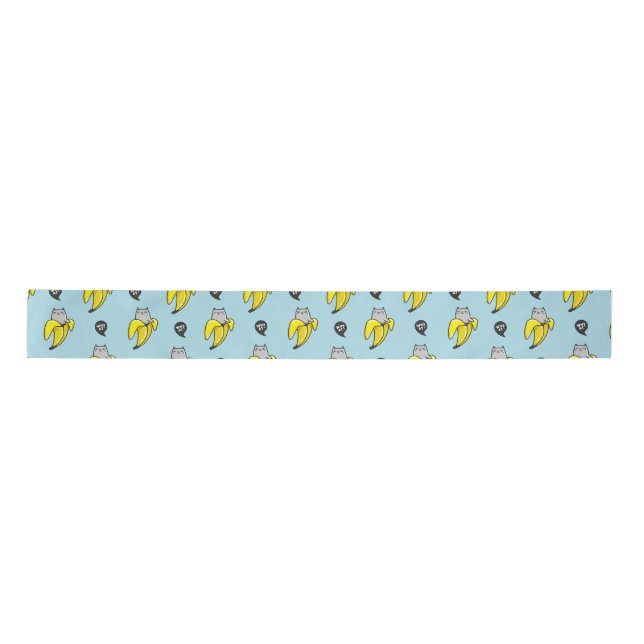 Cat in banana satin ribbon (Front)