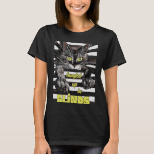 Cat in Blinds Explorer Kitten T-Shirt