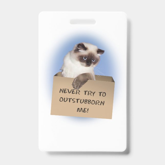 Cat in Box ID Badge (Front)