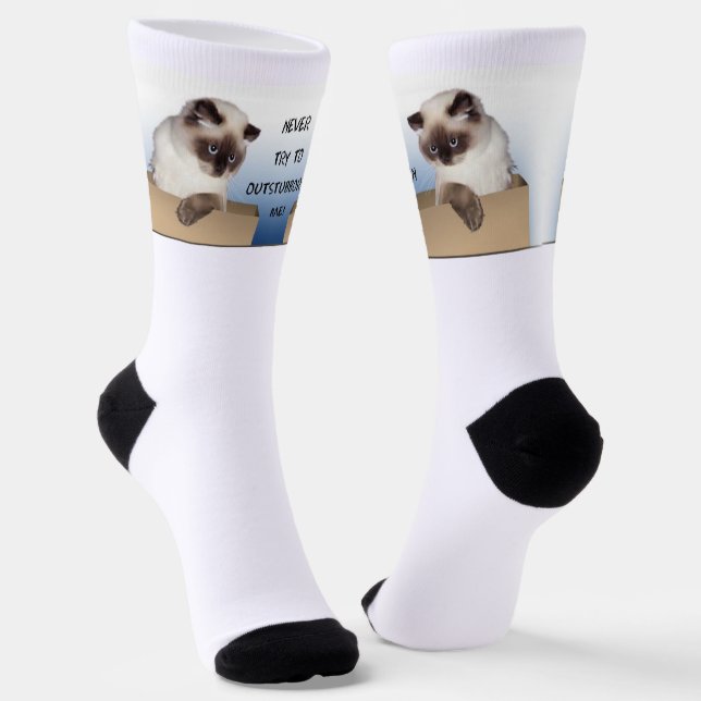 Cat in Box Socks (Angled)