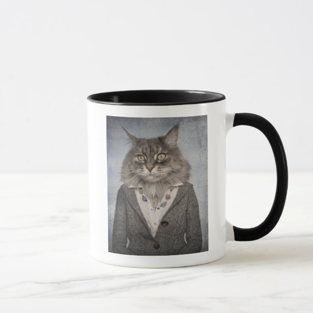 Cat In Clothes Mug (Right)