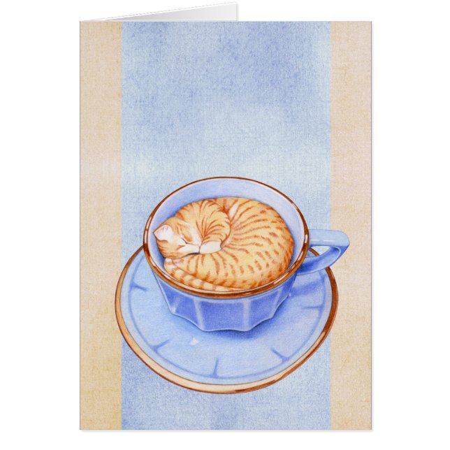 Cat in Coffee 2 Card (Front)