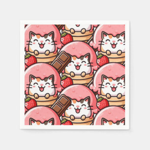 Cat in Cone Napkin