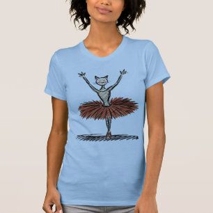 Cat in Dancing Ballet T-Shirt