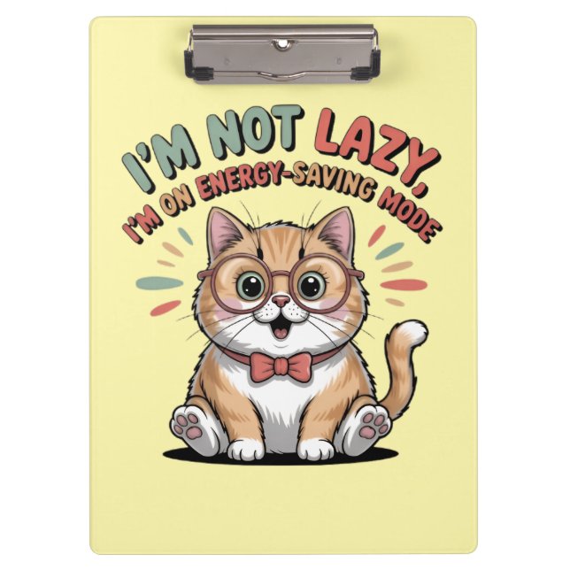 Cat in Energy Saving Mode Clipboard (Front)