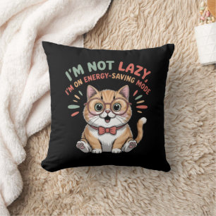Cat in Energy Saving Mode Cushion