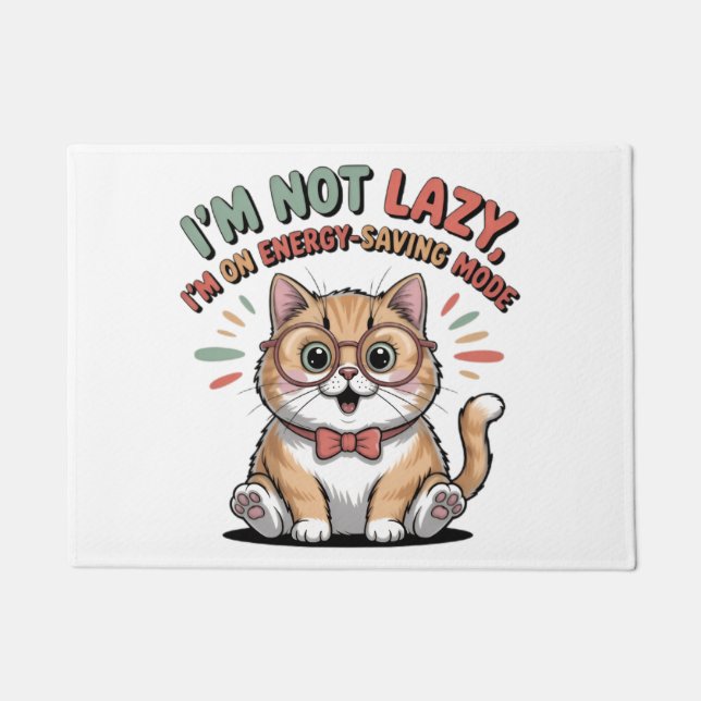 Cat in Energy Saving Mode Doormat (Front)