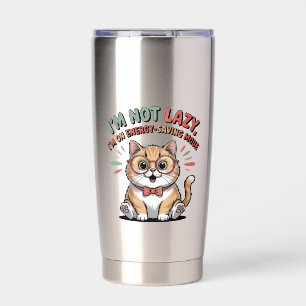 Cat in Energy Saving Mode Insulated Tumbler