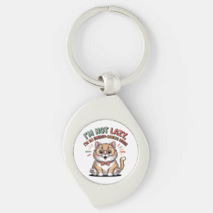 Cat in Energy Saving Mode Key Ring