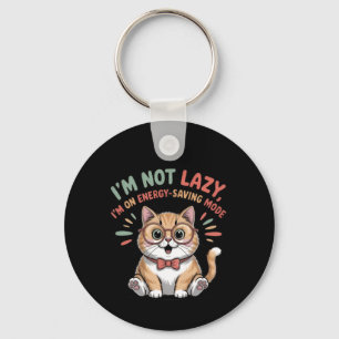 Cat in Energy Saving Mode Key Ring