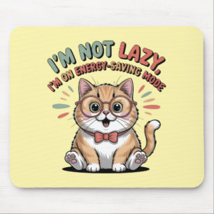 Cat in Energy Saving Mode Mouse Mat