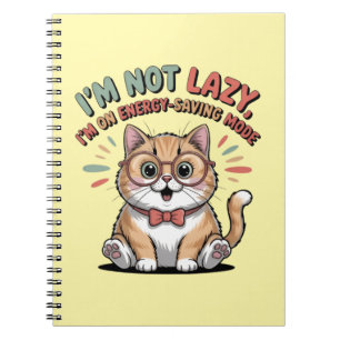 Cat in Energy Saving Mode Notebook