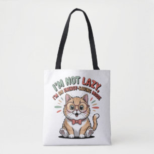 Cat in Energy Saving Mode Tote Bag