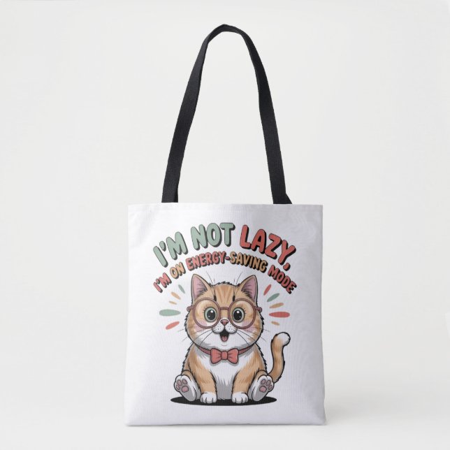 Cat in Energy Saving Mode Tote Bag (Front)