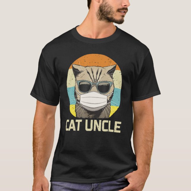 Cat In Face Mask Sunglasses Quarantine Funny Best  T-Shirt (Front)