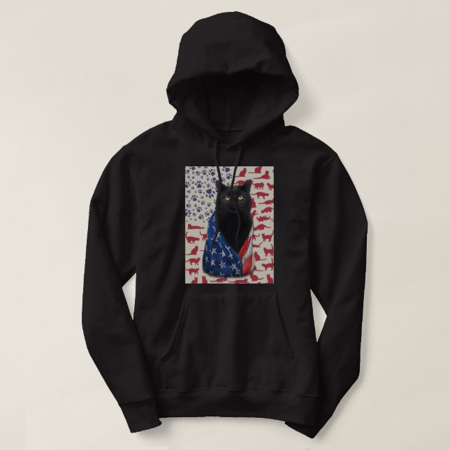 Cat In Flag America Shirt  (Design Front)