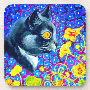 Cat in Flowers Coaster