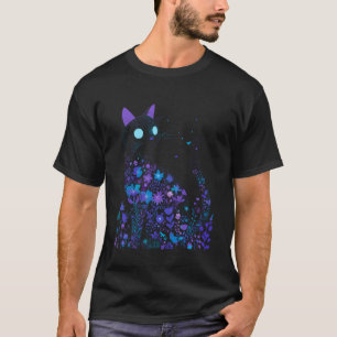Cat in Flowers Men Women Kids Cottagecore T-Shirt