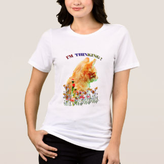 Cat in Flowers Tri-Blend Shirt