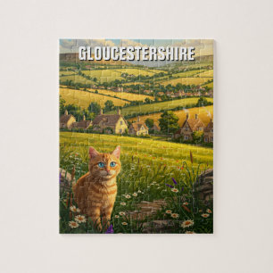 Cat in Gloucestershire England Travel Jigsaw Puzzle