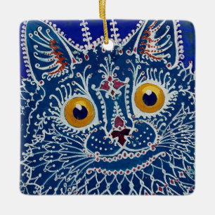 “Cat in Gothic Style” by Louis Wain Ceramic Ornament