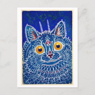 Cat in Gothic Style - Louis Wain Holiday Postcard