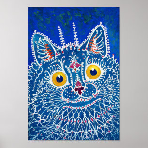 Cat in Gothic Style, Louis Wain Poster