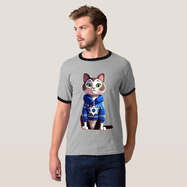 Cat in Hanukkah Sweater (Front Full)