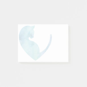 Cat in Heart - Blue Post-it Notes