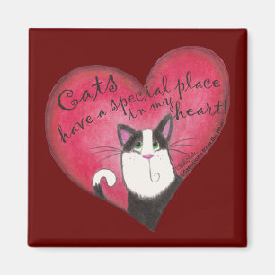 Cat in Heart Magnet