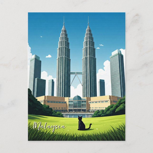 Cat in Kuala Lumpur Malaysia Postcard (Front)